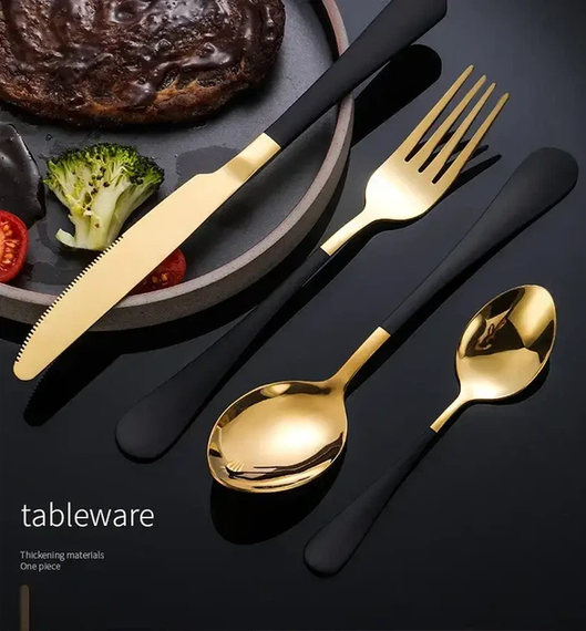 Набір столових приборів Knife and Fork елегантний і практичний комплект із 24 предметів | Зображення 1