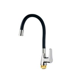 Змішувач для кухні Mixxus SOP4-146 Reflector Black з чорним силіконовим виливом (MI6490)