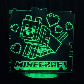 Акриловый светильник-ночник Minecraft зеленый tty-n000320