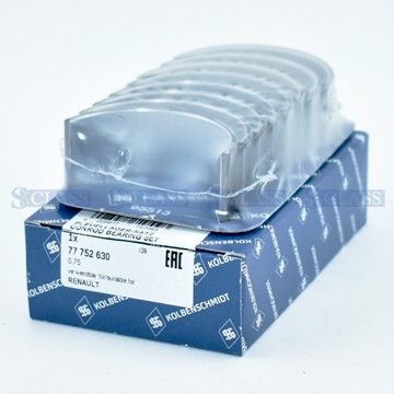 Вкладыши шатунные 0.75 Movano/Vivaro/Kangoo/Master/Trafic 1.9 D/DTI/DCI F9Q (БЕЗ ЗАМКА), KS, 77752630,