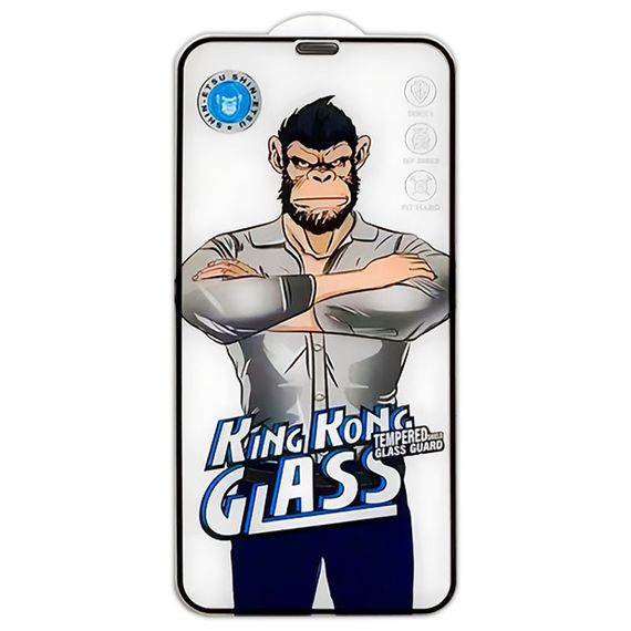 Захисне 2.5D скло King Kong HD для Apple iPhone 12 Pro Max (6.7") Чорний | Зображення 1