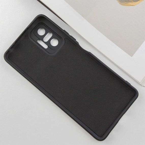Чохол TPU GETMAN Liquid Silk Full Camera для Xiaomi Redmi Note 10 Pro / 10 Pro Max Чорний / Black | Зображення 3