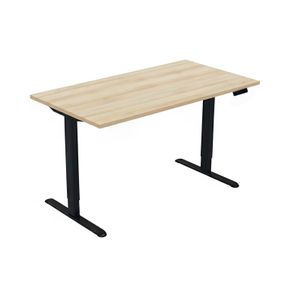 Стіл із електричним регулюванням висоти, одномоторний, чорний каркас, 1200х600х718-1178 мм.