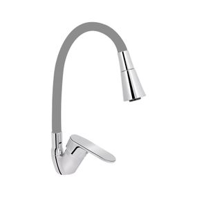 Смеситель для кухни Lidz Tani 008F3 с гибким изливом (k40) LDTAN008F3GCR39507 Chrome/Grey