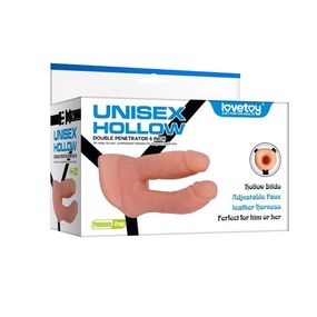 Полый страпон - Unisex Hollow Double Penetration 6" Sex Aura