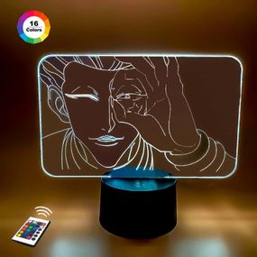 3D светильник ночник с пультом "Хисока Мороу 2" 3DTOYSLAMP