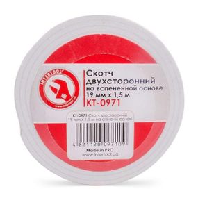 Скотч двосторонній 19 мм*1.5 м на спіненій основі