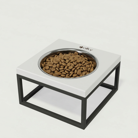 Миска на подставке для кошек и средних собак Hollky Base Solo M (1 × 0,8 л) Solo M-212110-GRWH
