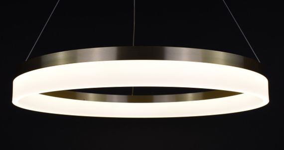 Люстра світлодіодна підвісна LED світильник для квартири на стелю лед 27874 Латунь 35-160х60х60 см. | Зображення 7