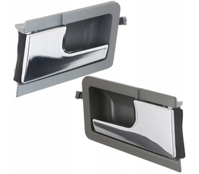 VOLKSWAGEN Transporter T4 (90-03) левая+правая внутренние (серая + хром) ручки открывания дверей, Транспортер