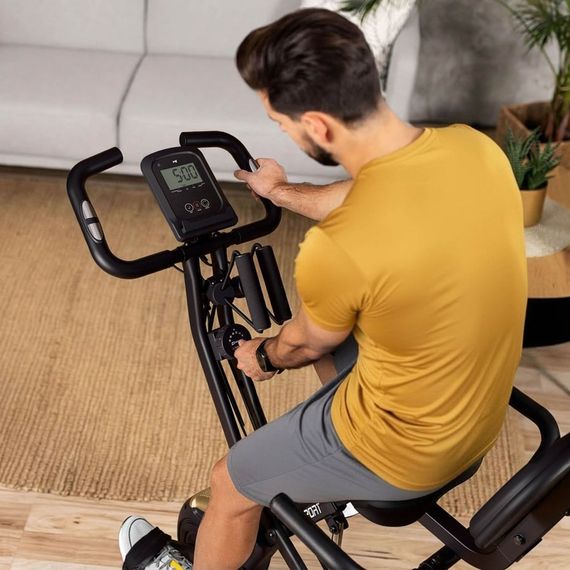 Велотренажер Hop-Sport HS-3030X Apeks X-Bike чорно-золотистий | Зображення 5