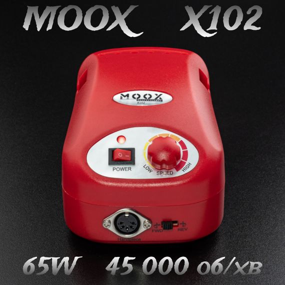 Красный фрезер Moox X102 45тис. об/мин, 65W для маникюра и педикюра | Зображення 1