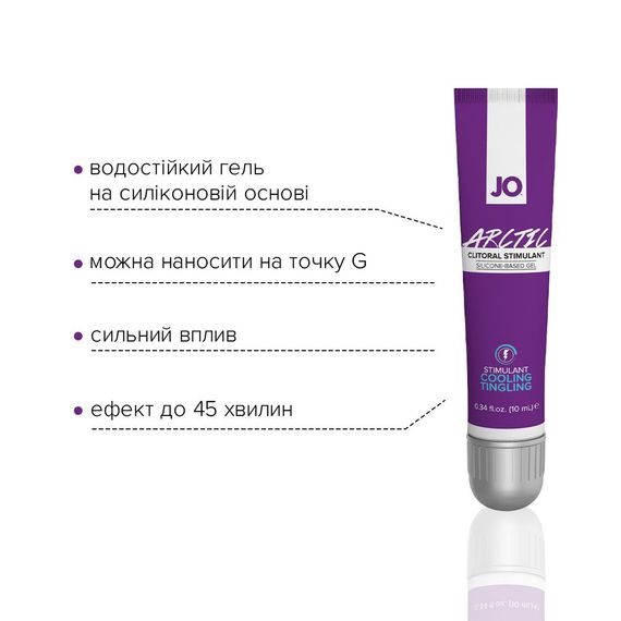 Стимулювальний гель для клітора JO ARCTIC COOLING (10 мл) охолоджувальний | Зображення 2