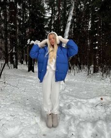 Тепла куртка жіноча дута з капюшоном на синтепоні розмір 42/48 колір синій  pp007