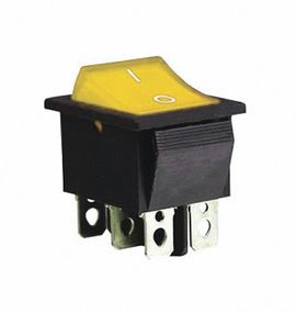 Перемикач KCD2-202 Y/B 1 кнопка жовта Ny95500781
