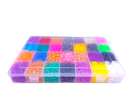 Набор резинок для плетения браслетов Loom Bands 12000 шт 28 цветов кейс с крючками и рогаткой | Зображення 2