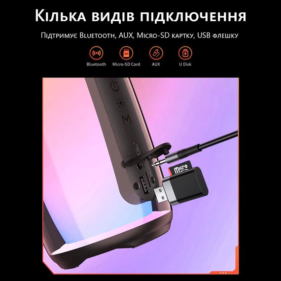 Портативна Bluetooth колонка Awei Y528 з градієнтною підсвіткою | Зображення 3