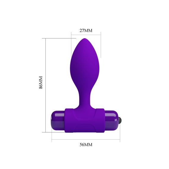 Анальна пробка - Pretty Love Vibra Butt Plug Purple | Зображення 2