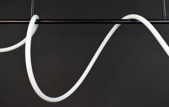 Люстра світлодіодна стельова LED світильник для квартири на стелю лед 27734 Чорний 54-84х35х120 см. | Зображення 5