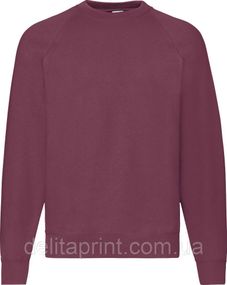 Світшот Fruit of the Loom Raglan Sweat Бордовый S