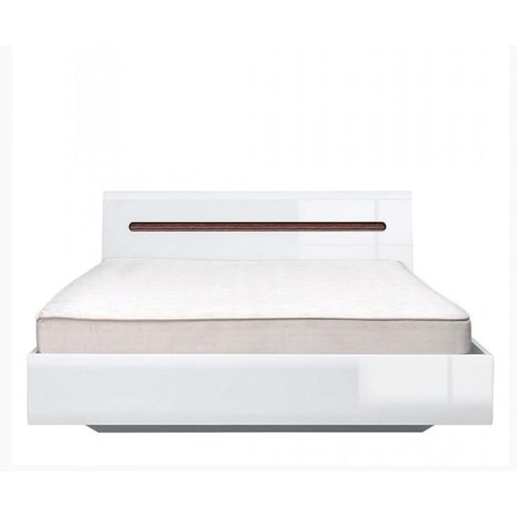 Ліжко двоспальне (підйомний механізм) ВМК (БРВ) Ацтека LOZ/160 160x200 см Білий/Білий глянець (BRW-1568)