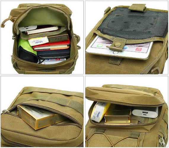 Тактична нагрудна сумка Primo Sling однолямкова через плече - Khaki | Зображення 5
