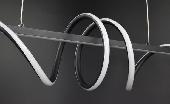 Люстра світлодіодна підвісна LED світильник для квартири на стелю лед 26972 Чорний 30-100х20х100 см. | Зображення 3