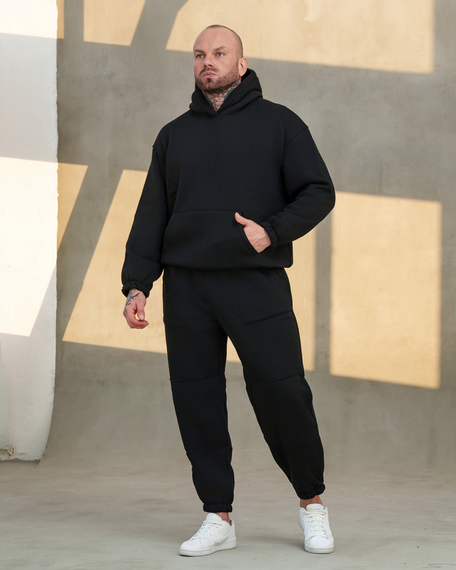 Костюм оверсайз зима преміумчорний S M | Зображення 5