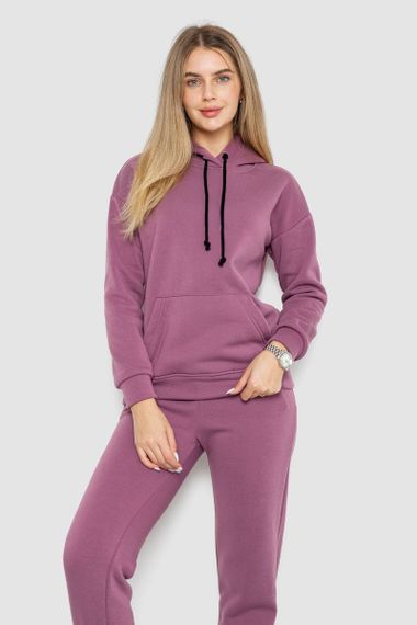 Спорт костюм жіночий на флісі, колір сливовий, 241R1530 | Зображення 1