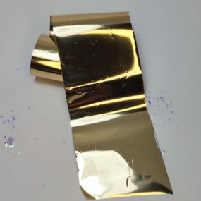 Фольга холодне золото для дизайну нігтів (4х50см)