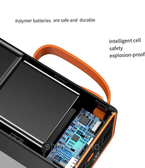 Повербанк 100000 mAh JS-658 для поездок и работы ∙ Внешний аккумулятор JS-658 с LED-фонариком | Зображення 4