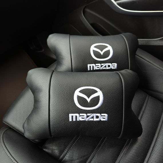 Декоративні подушки з логотипом Mazda, Подушки з логотипом від виробника під голову в машину WF-76 | Зображення 9
