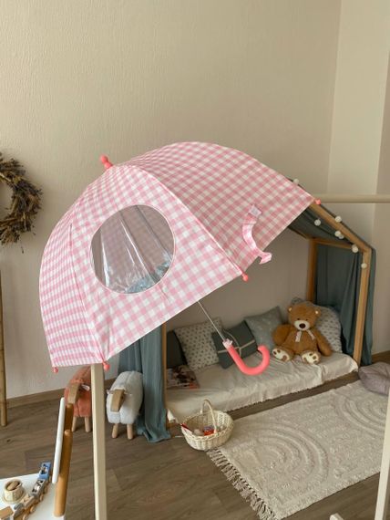 Парасолька дитяча напівавтомат Рожевого кольору | Зображення 3