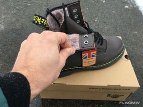 Ботинки с мехом Dr.Martens 1460 (Коричневые) Размер 41 42 43 44 45