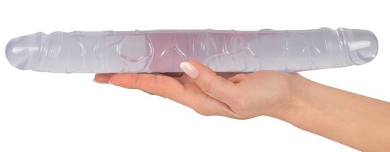 Двосторонній фалоімітатор - Crystal Clear Double Dildo Sex Aura | Зображення 2