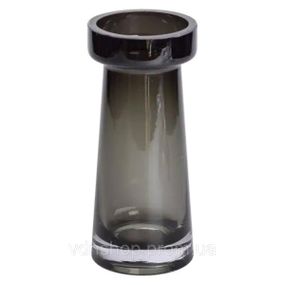 Ваза цилиндр для цветов 20 см стеклянная прозрачная ваза 500 мл Черная HP-10-34