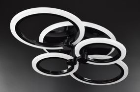 Люстра світлодіодна стельова LED світильник для квартири на стелю лед 26328 Чорний 10х39х61 см.