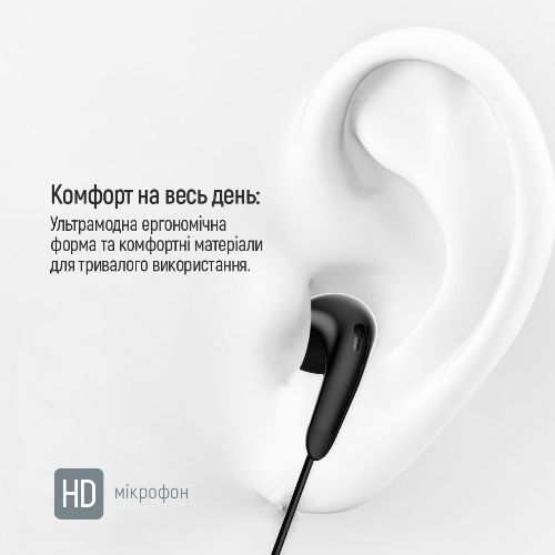 Навушники ColorWay Wired Earphone CW-WD04BK 3,5мм mini-jack чорний | Зображення 2