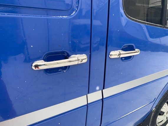 Накладки на ручки (4 шт, нерж) Carmos - Турецкая сталь для Volkswagen LT 1998-2024 гг | Зображення 6