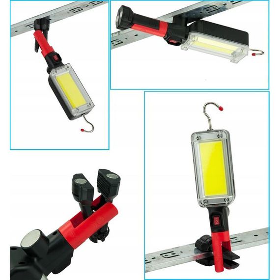 Ліхтар кемпінговий ZJ-8859-COB-3 акумуляторний 18650 х 2, зарядка від micro USB, з магнітом та гачком | Зображення 3