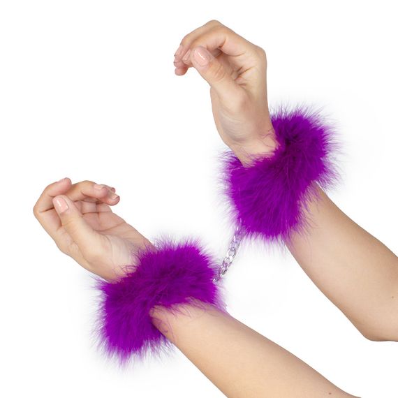 Наручники - Secret Play Feather Handcuffs Purple Sex Aura | Зображення 1