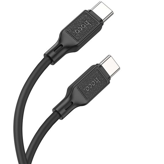 Дата кабель Hoco X90 Cool silicone Type-C to Type-C 60W (1m) Black | Зображення 1