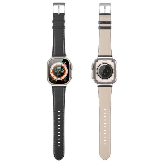 Ремешок Dux Ducis Leather Strap Classic для Apple Watch 38/40/41/42mm(ser.10) Black | Зображення 3