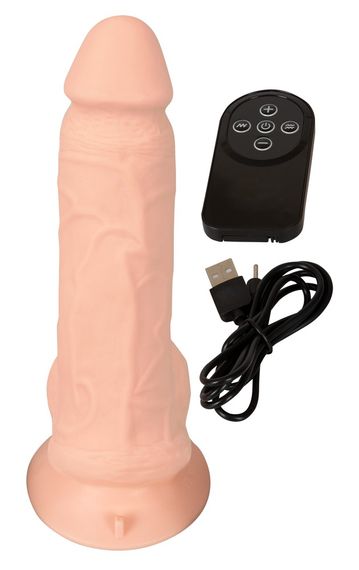 Вібратор - Nature Skin Bendable RC Vibrator with Balls | Зображення 5