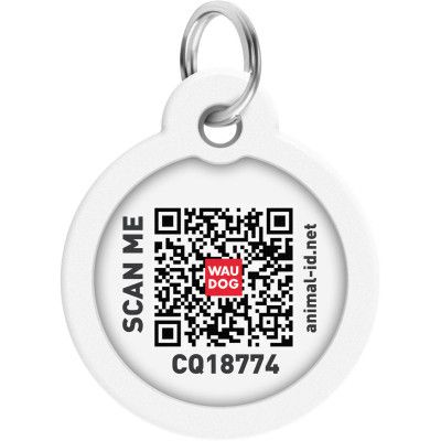 Адресник для животных WAUDOG Smart ID с QR паспортом "Водяные лилии", круг 30 мм (230-0201) | Зображення 2