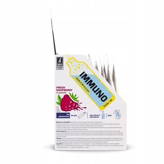 Вітамінно-мінеральний комплекс Olimp Nutrition Drinks for life Immuno 20 х 9 g (Raspberry) | Зображення 1