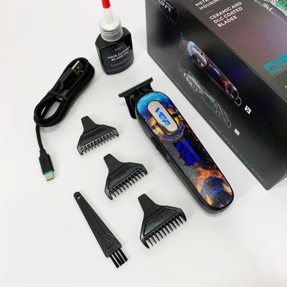 Електромашинка для волосся VGR V-260 RED, Професійна бритва-машинка для стрижки волосся UQ-15 | Зображення 2