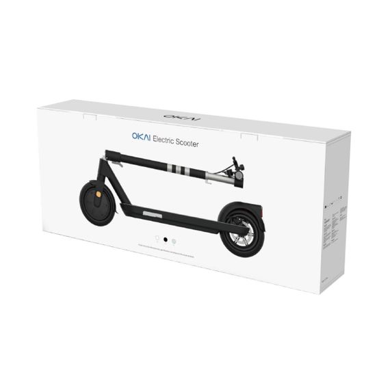 Електросамокат OKAI ES10-NEON Lite White 9", 300(600)W, 7.8Ah, 30km, 25km\h, 20%, NFC, App, 15kg
