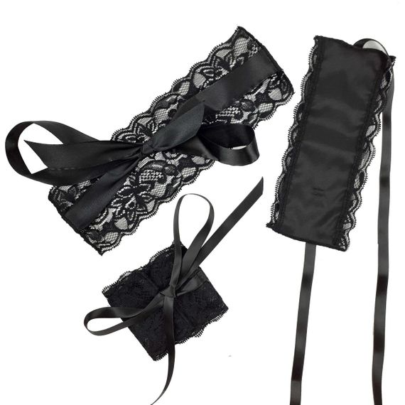 Эротический набор повязка на глаза и наручники Art of Sex: Blindfold and Handcuffs Aria Sex Aura | Зображення 1