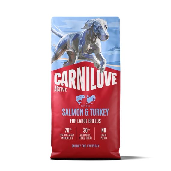 Сухий корм з лососем та індичкою для собак великих порід Carnilove Active Salmon & Turkey Large Breed, 12 кг